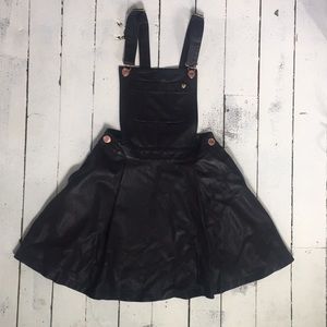 Kendall & Kylie faux leather overall dress
